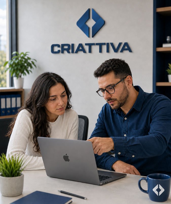 Equipe Criattiva trabalhando